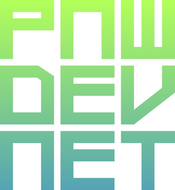 Interactive and animated logo that says PNW DEV NET